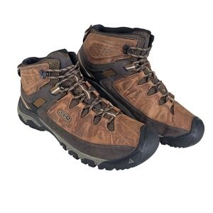 KEEN Targhee III Mid Waterproof Leather Hiking Boots Shoes Mens 13 Brown Outdoor